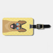 ジャーマンシェパードの荷物札 ラゲッジタグ (正面横)