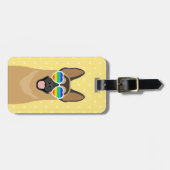 ジャーマンシェパードの荷物札 ラゲッジタグ (正面横)