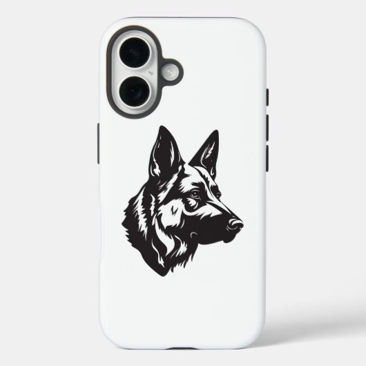ジャーマンシェパードの顔 iPhone カー Case-Mate iPhoneケース (裏面)
