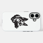ジャーマンシェパードの顔 iPhone カー Case-Mate iPhoneケース (裏面 (横))