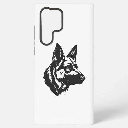 ジャーマンシェパードの顔 Samsungケース Samsung Galaxyケース (裏面)