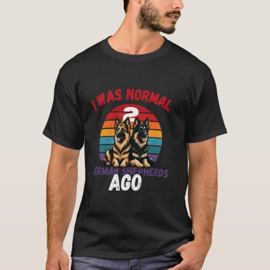ジャーマンシェパードの飼い主のための面白いデザイン Tシャツ (正面)