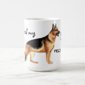 ジャーマンシェパードを救う コーヒーマグカップ (中央)