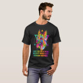 ジャーマンシェパードを飼い始めた時の家のセキュリティ Tシャツ (正面フル)