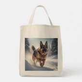 ジャーマンシェパードエレガントグロッサートバッグ トートバッグ (裏面)