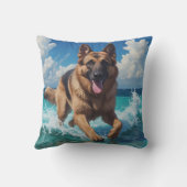 ジャーマンシェパードエレガント装飾用クッション クッション (裏面)