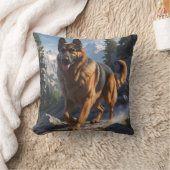 ジャーマンシェパードエレガント装飾用クッション クッション (ブランケット)