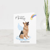 ジャーマンシェパードエンジェルドッグロス悔やみや弔慰 カード (正面)