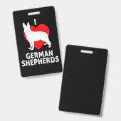 ジャーマンシェパードオオカミ犬 バッジ (正面&裏面)