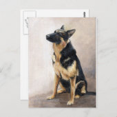 ジャーマンシェパードオリジナルアートポストカード ポストカード (正面/裏面)