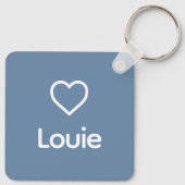 ジャーマンシェパードカスタムメモリアル犬の名前レインボー キーホルダー (裏面)