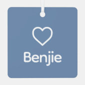 ジャーマンシェパードカスタムメモリアル犬の名前レインボー メタルオーナメント (裏面)