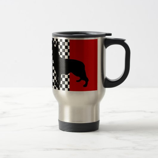 ジャーマンシェパードカーコーヒーマグ トラベルマグ (右)