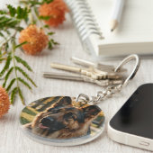 ジャーマンシェパードキーチェーン キーホルダー (正面右)