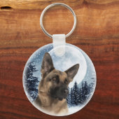 ジャーマンシェパードキーチェーン キーホルダー (正面)