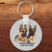ジャーマンシェパードキーチェーン キーホルダー (正面)