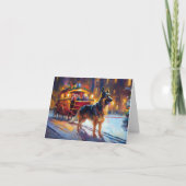 ジャーマンシェパードクリスマスフェスティバルシーズン カード (正面)