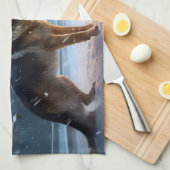 ジャーマンシェパードクリスマスフェスティバルシーズン キッチンタオル (四つ折り)