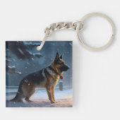 ジャーマンシェパードクリスマスフェスティバルシーズン キーホルダー (裏面)