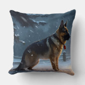ジャーマンシェパードクリスマスフェスティバルシーズン クッション (正面)