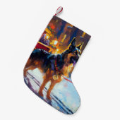 ジャーマンシェパードクリスマスフェスティバルシーズン スモールクリスマスストッキング (正面 (吊り時))