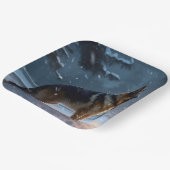 ジャーマンシェパードクリスマスフェスティバルシーズン ペーパープレート (傾斜あり)