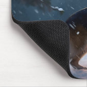 ジャーマンシェパードクリスマスフェスティバルシーズン マウスパッド (コーナー)