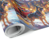 ジャーマンシェパードクリスマスフェスティバルシーズン ラッピングペーパー (ロールコーナー)