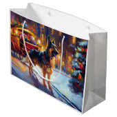 ジャーマンシェパードクリスマスフェスティバルシーズン ラージペーパーバッグ (裏面アングル)