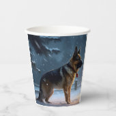 ジャーマンシェパードクリスマスフェスティバルシーズン 紙コップ (正面)