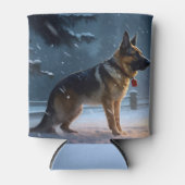 ジャーマンシェパードクリスマスフェスティバルシーズン 缶クーラー (正面)