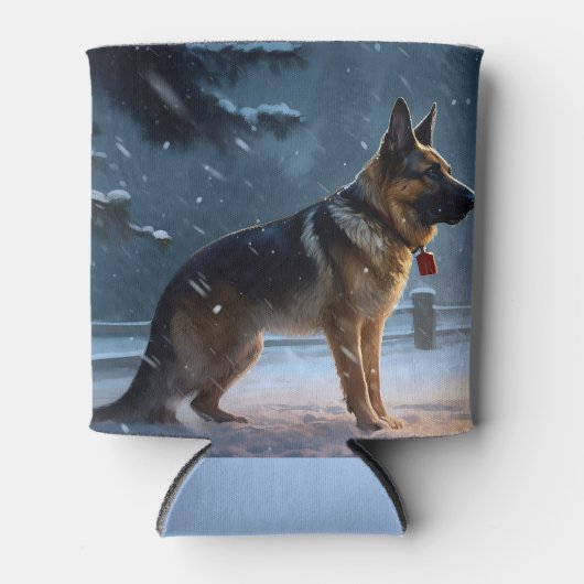ジャーマンシェパードクリスマスフェスティバルシーズン 缶クーラー (正面)