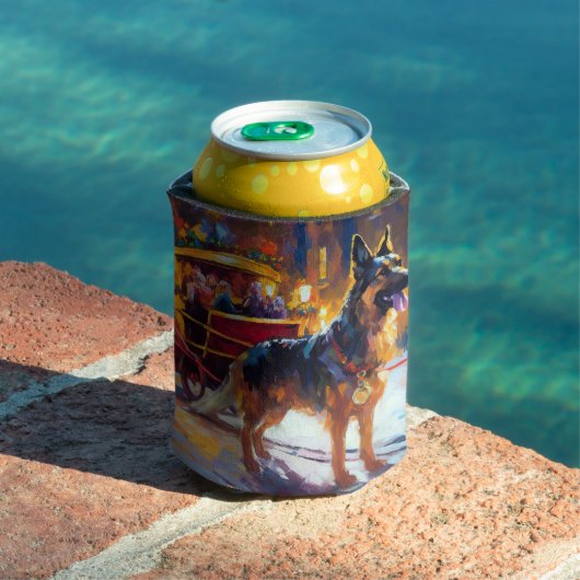 ジャーマンシェパードクリスマスフェスティバルシーズン 缶クーラー (インサイチュ プール)