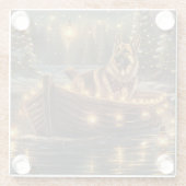 ジャーマンシェパードクリスマスフェスティバル航海 ガラスコースター (裏面)