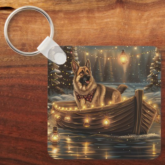 ジャーマンシェパードクリスマスフェスティバル航海 キーホルダー (正面)