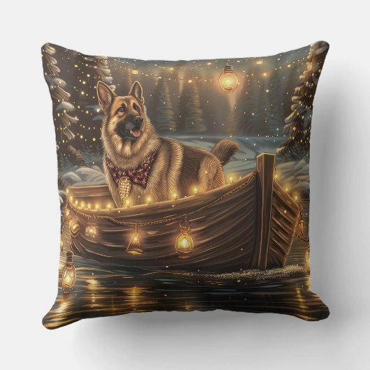 ジャーマンシェパードクリスマスフェスティバル航海 クッション (裏面)