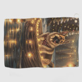 ジャーマンシェパードクリスマスフェスティバル航海 ゴルフタオル (横)