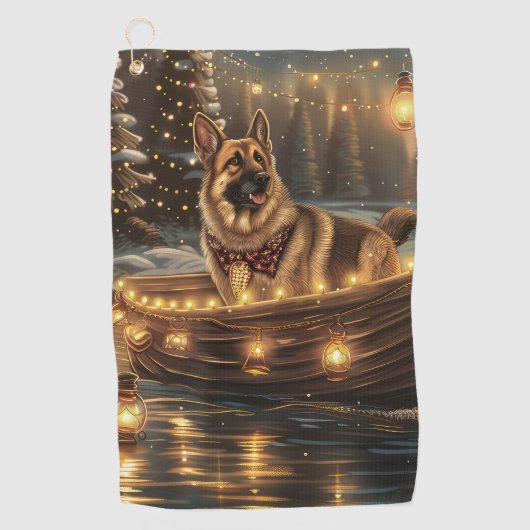 ジャーマンシェパードクリスマスフェスティバル航海 ゴルフタオル (正面)