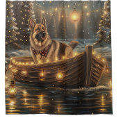 ジャーマンシェパードクリスマスフェスティバル航海 シャワーカーテン (正面)