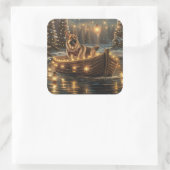 ジャーマンシェパードクリスマスフェスティバル航海 スクエアシール (バッグ)