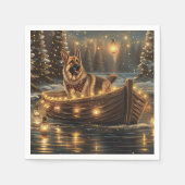 ジャーマンシェパードクリスマスフェスティバル航海 スタンダードカクテルナプキン (正面)