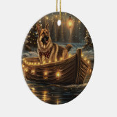 ジャーマンシェパードクリスマスフェスティバル航海 セラミックオーナメント (右)