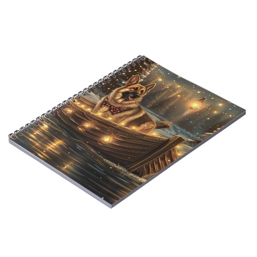 ジャーマンシェパードクリスマスフェスティバル航海 ノートブック (左側)