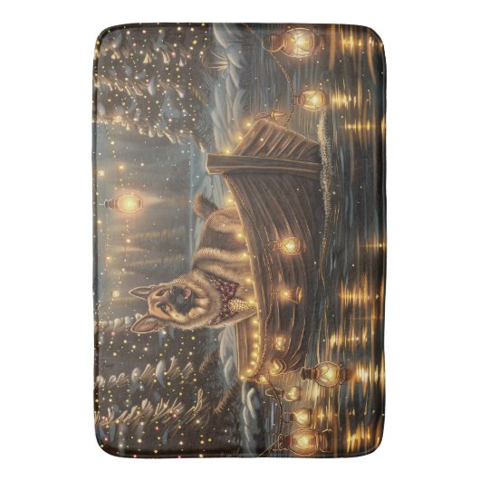 ジャーマンシェパードクリスマスフェスティバル航海 バスマット (正面縦)