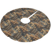 ジャーマンシェパードクリスマスフェスティバル航海 ブラッシュドポリエステルツリースカート (アングル)