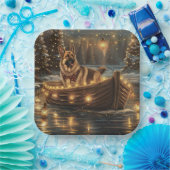 ジャーマンシェパードクリスマスフェスティバル航海 ペーパープレート (パーティー)