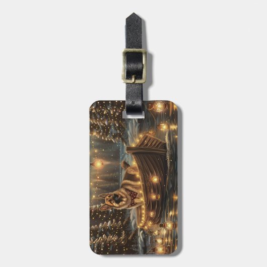 ジャーマンシェパードクリスマスフェスティバル航海 ラゲッジタグ (正面縦)