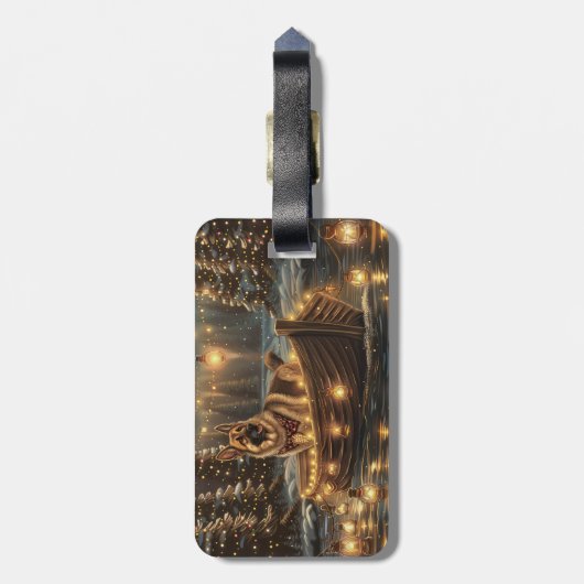 ジャーマンシェパードクリスマスフェスティバル航海 ラゲッジタグ (裏面縦)