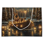 ジャーマンシェパードクリスマスフェスティバル航海 ラージペーパーバッグ (正面)