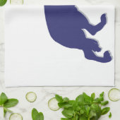 ジャーマンシェパードシルエット キッチンタオル (折り畳み)